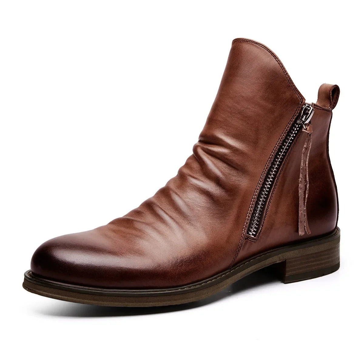 Premium Men's Leather Ankle Boots