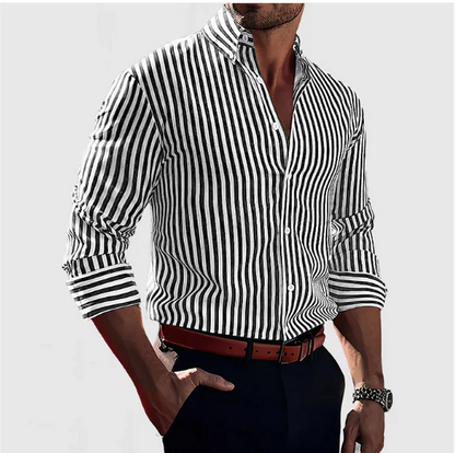 Classic Stripe Casual Mens Shirt