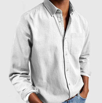 Relaxed Fit Blue Jeans Shirt for Men