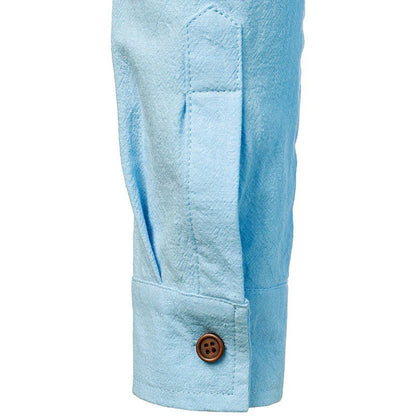 Classic Mens Linen Long Sleeve Shirt