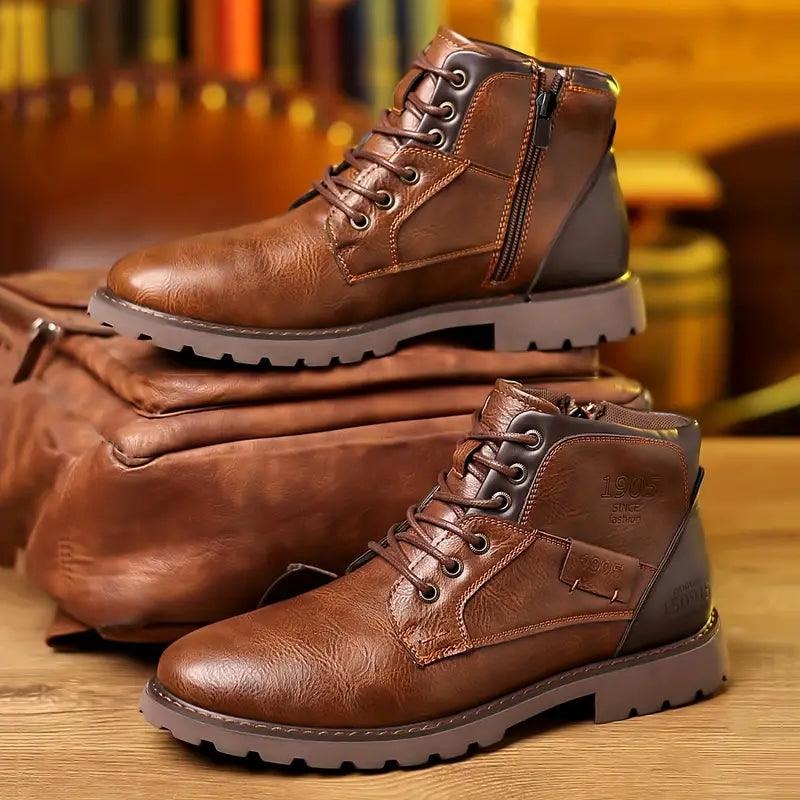 Tough Waterproof Hiking Boots with Side Zip