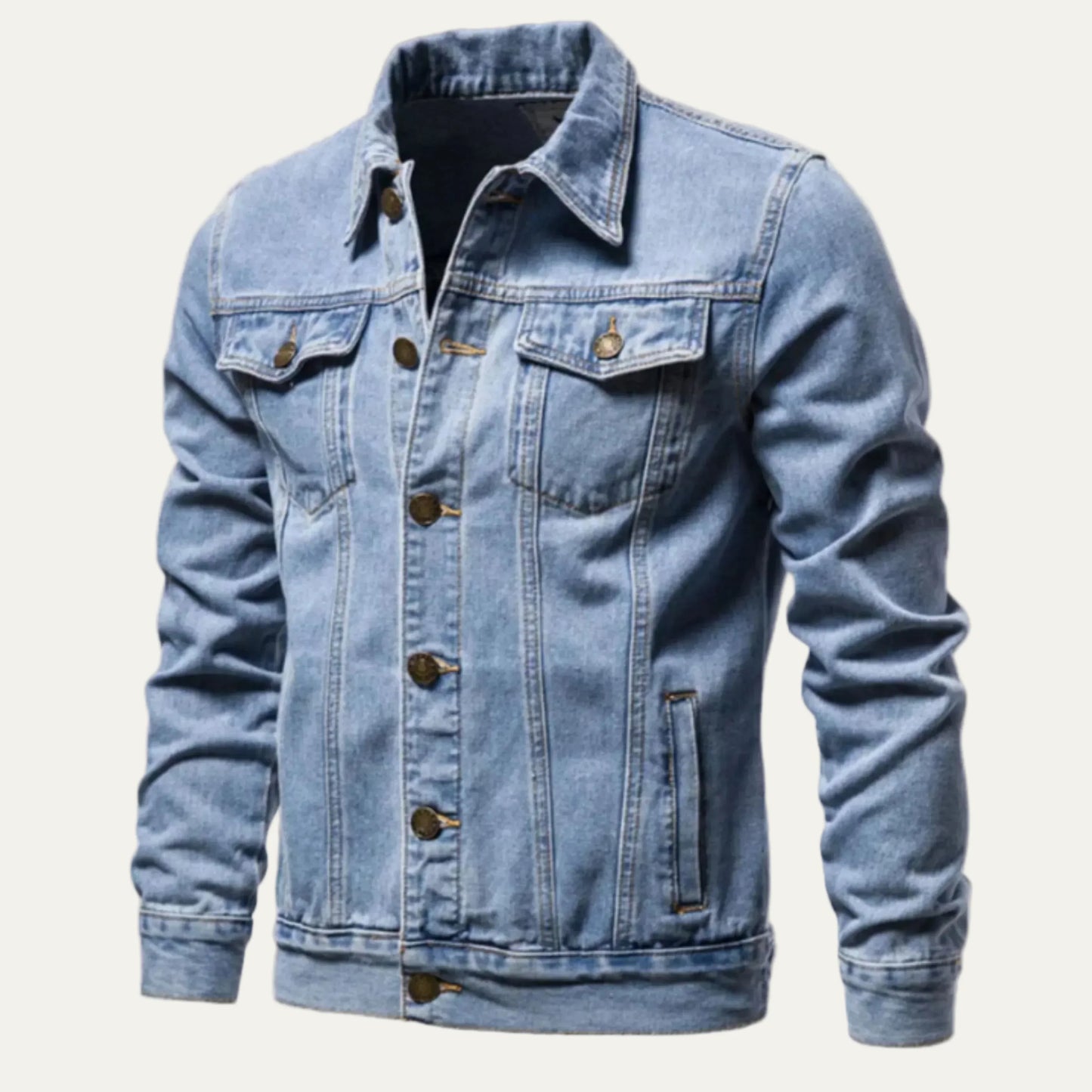 Men's Slim Fit Blue Jeans Jacket
