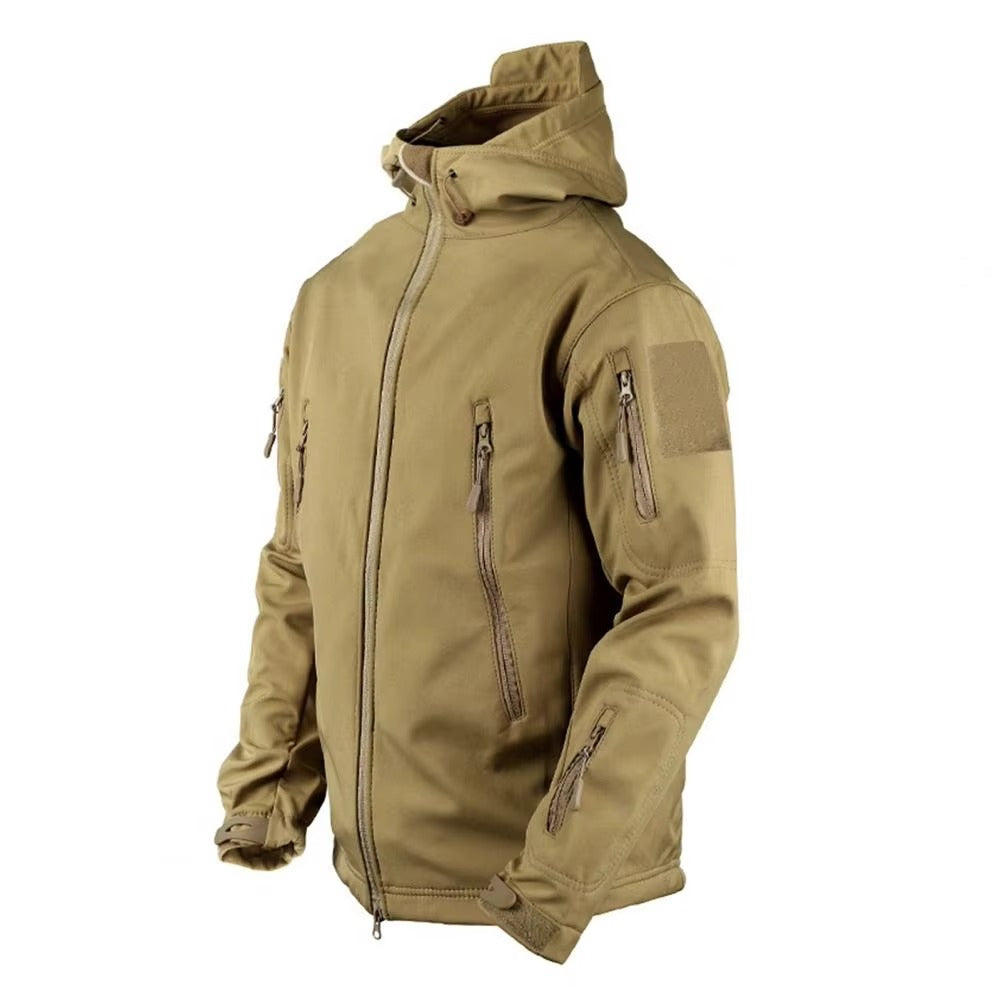 Waterproof Hooded Fleece Jacket For Men