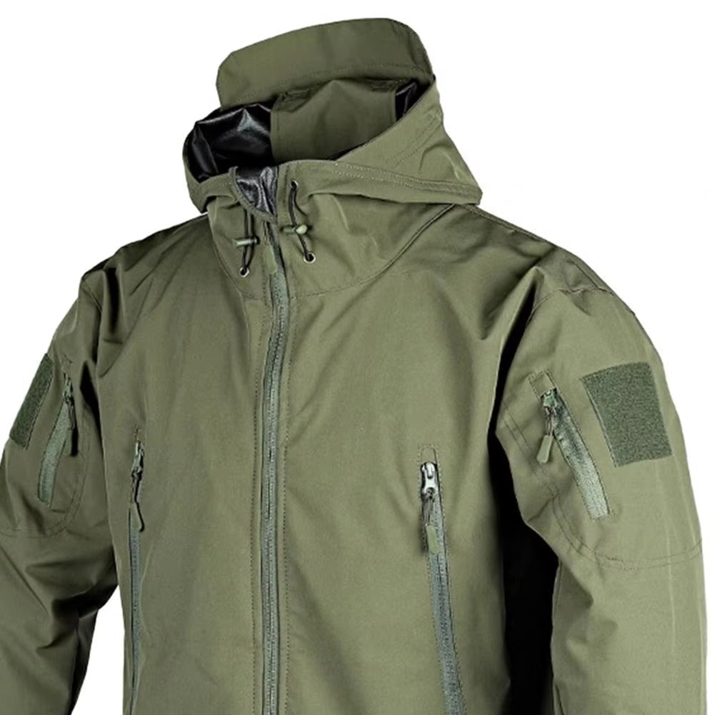 Waterproof Hooded Fleece Jacket For Men
