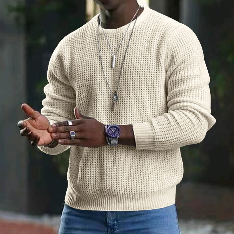Cozy Mens Thick Crew Neck Jumper Sweater