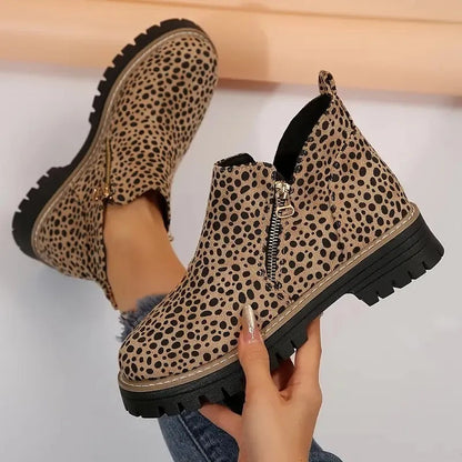 Women's Brown Buckle Ankle Boots