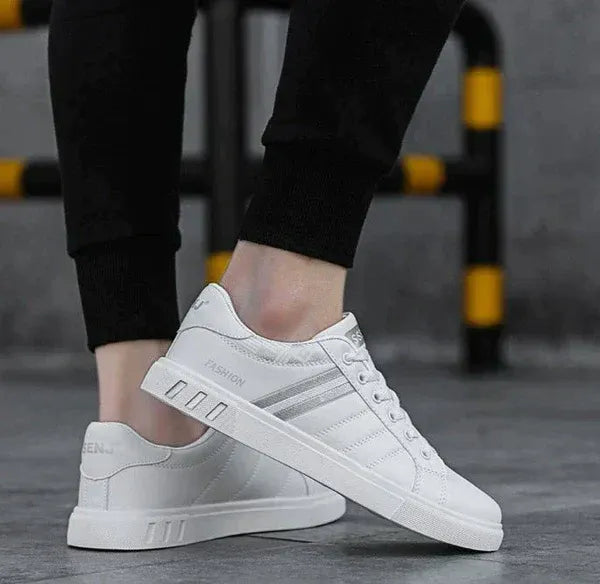 Soft Mens Running Shoes with Colorful Stripe Details