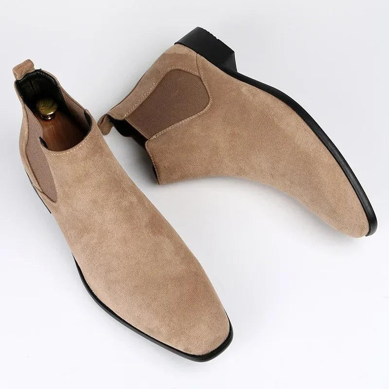 Stylish Men's Chelsea Ankle Boots Suede Style - OutfitLondon