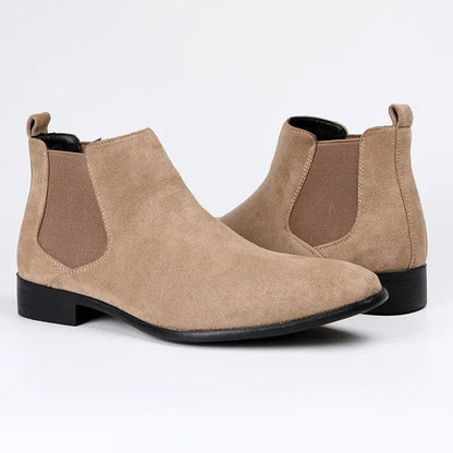 Stylish Men's Chelsea Ankle Boots Suede Style