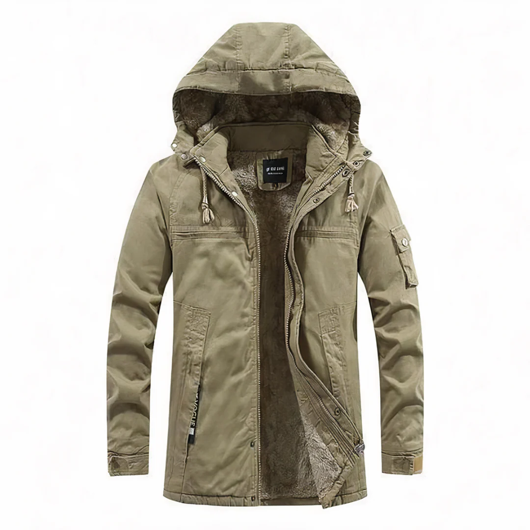 Waterproof Men's Parka Coat with Hood