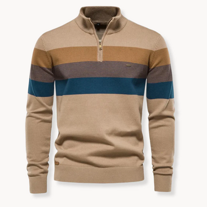 Classic Patterned Crew Neck Sweater Men