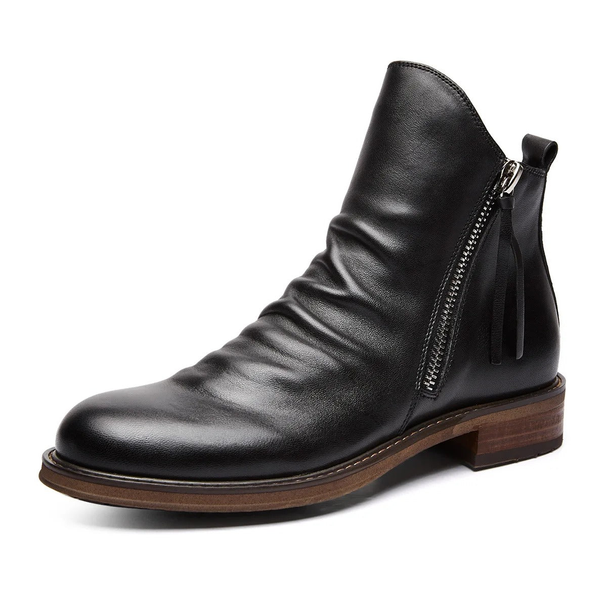 Premium Men's Leather Ankle Boots