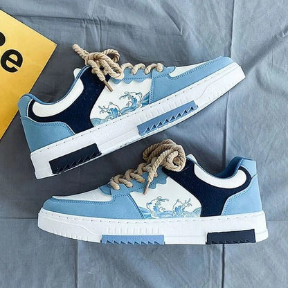 Fashion Sneakers with Bold Designs and Thick Laces