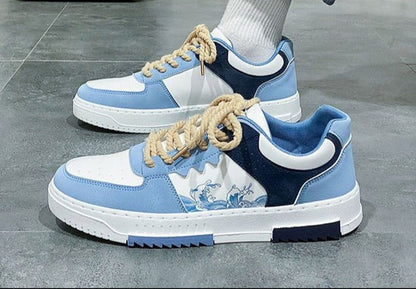 Fashion Sneakers with Bold Designs and Thick Laces - OutfitLondon