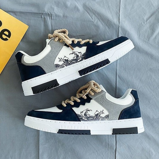 Fashion Sneakers with Bold Designs and Thick Laces