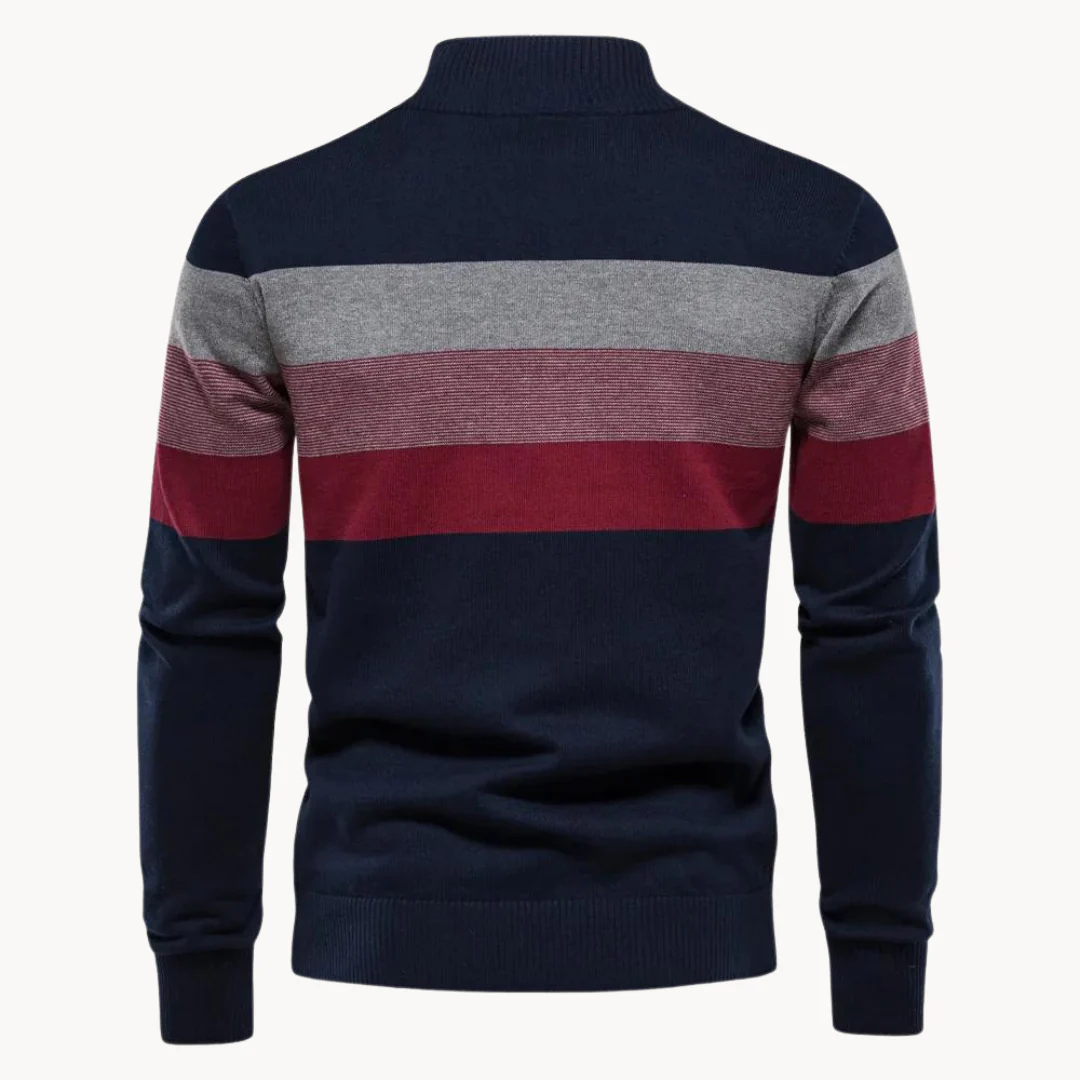 Classic Patterned Crew Neck Sweater Men
