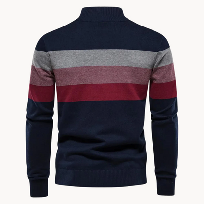Classic Patterned Crew Neck Sweater Men