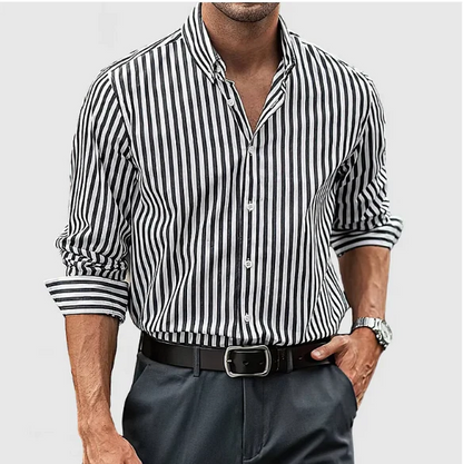 Classic Stripe Casual Mens Shirt