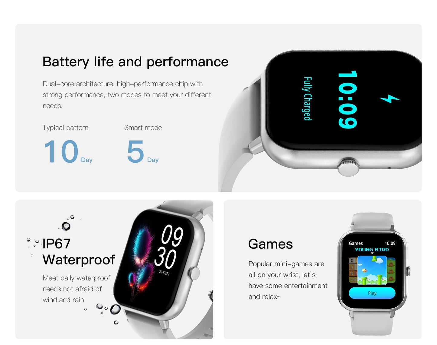 Fitness Tracker Watch with Heart Rate and GPS