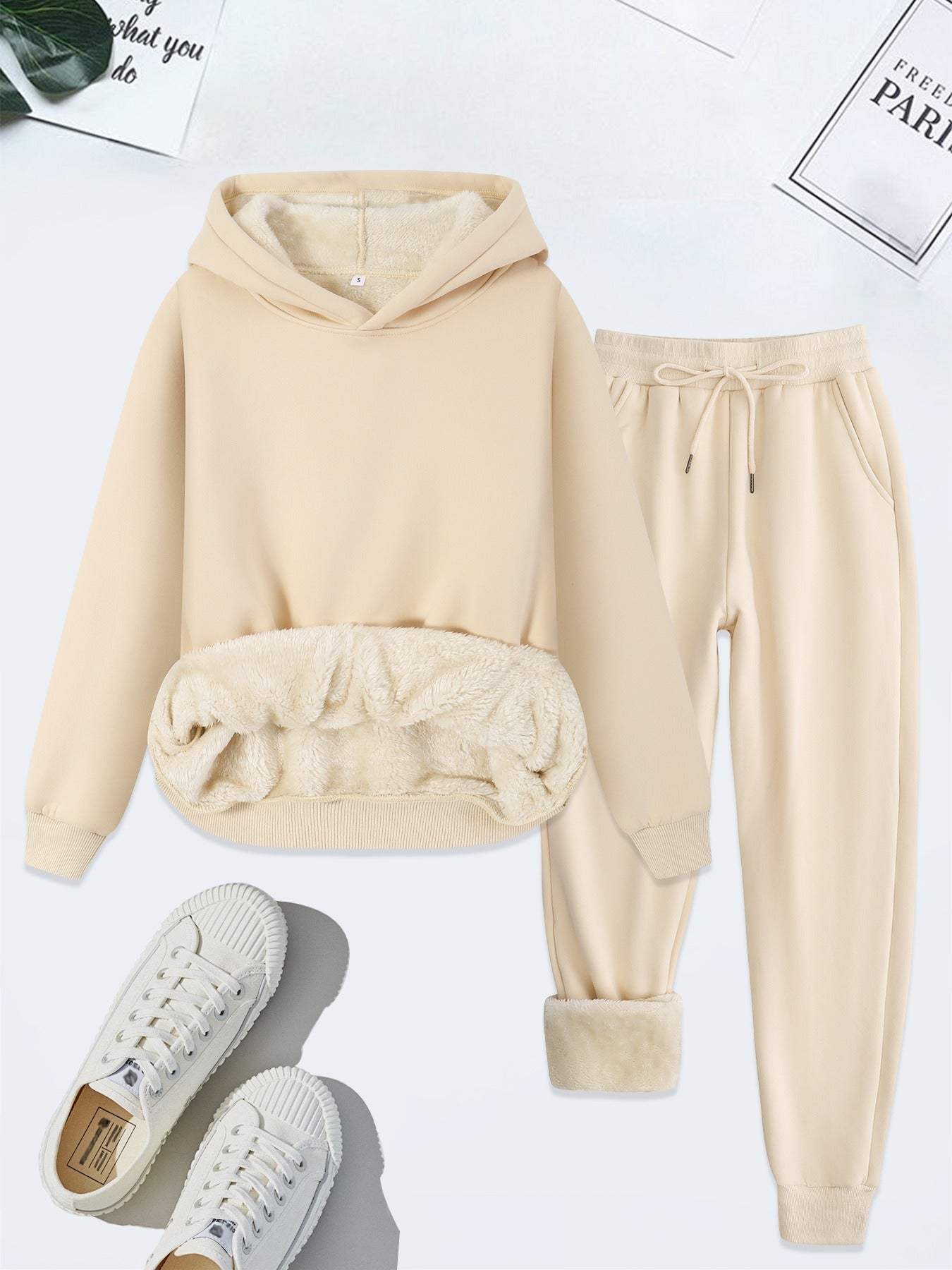 Soft Women's Hoodie Tracksuit with Urban Design