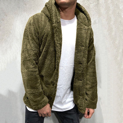 Warm Fleece Hooded Sweatshirt for Men