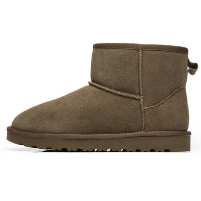 Warm Mini Ankle Boots with Fuzzy Lining for Women