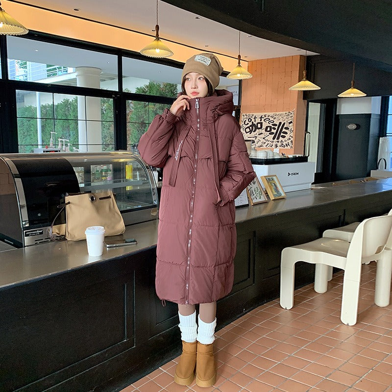 Warm Long Puffer Coat for Women