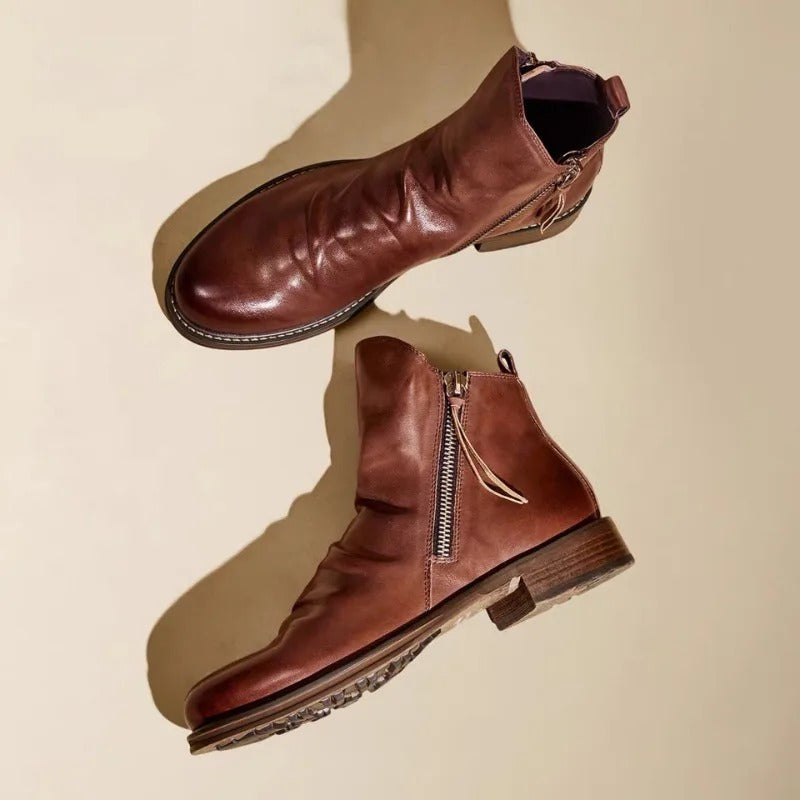 Premium Men's Leather Ankle Boots - OutfitLondon