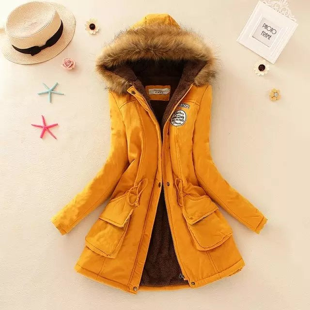 Warm Women's Rain Jacket with Hood