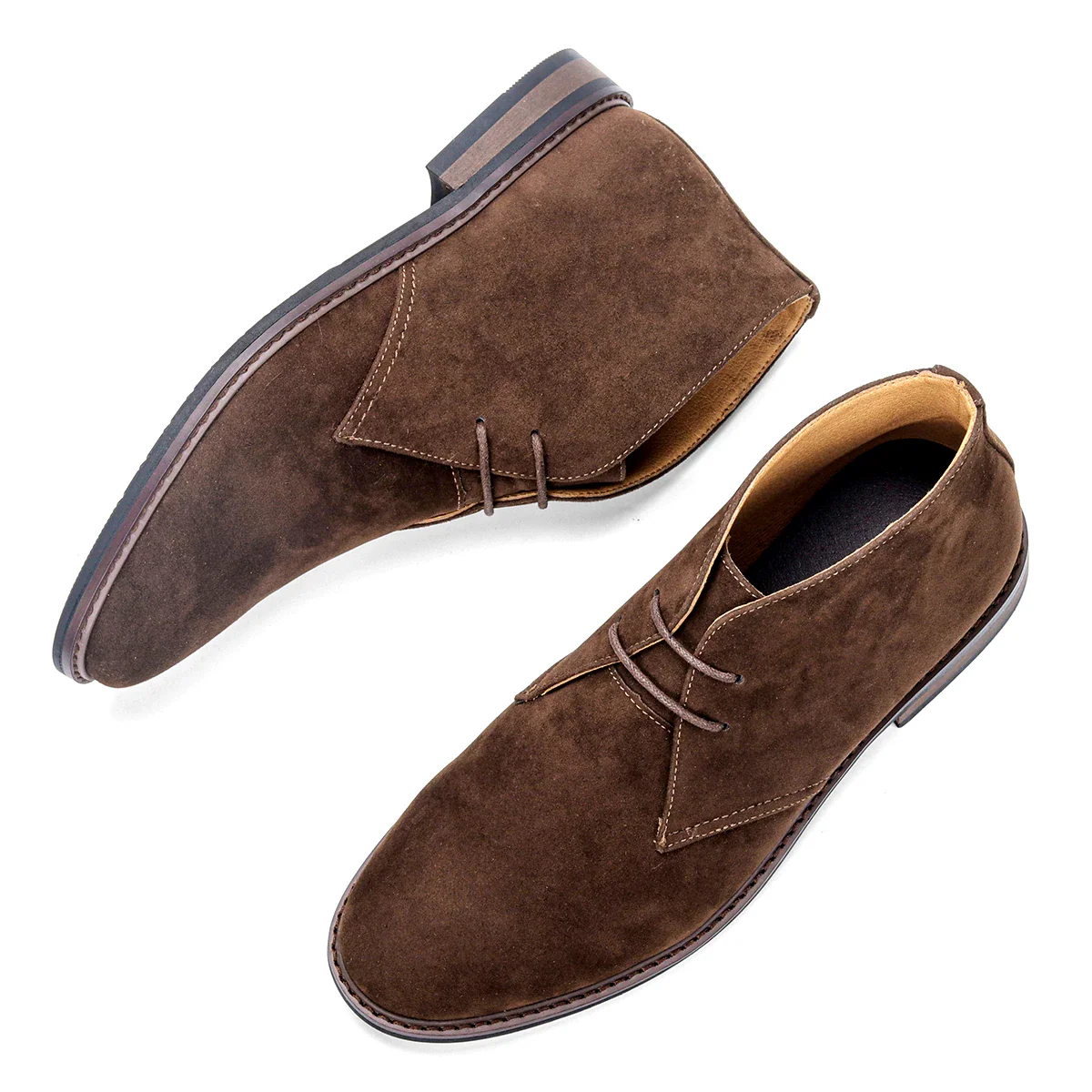 Comfortable Tan Leather Ankle Boots For Men