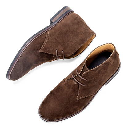 Comfortable Tan Leather Ankle Boots For Men