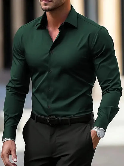 Luxury Cotton Classic Men's Dress Shirt