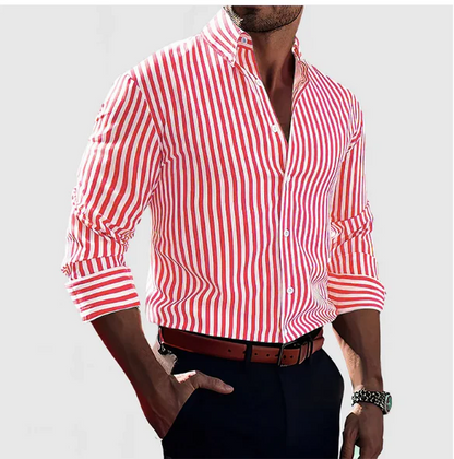 Classic Stripe Casual Mens Shirt