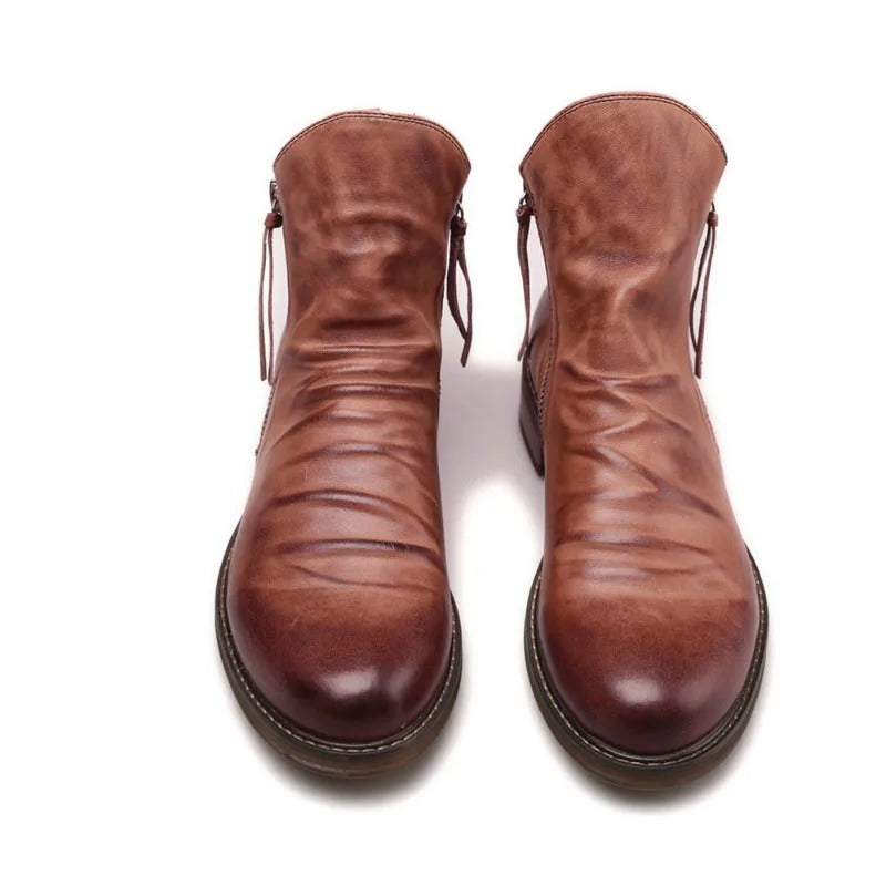 Premium Men's Leather Ankle Boots