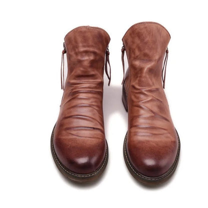 Premium Men's Leather Ankle Boots