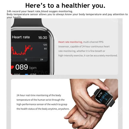 Waterproof Fitness Watch with HD AMOLED Screen