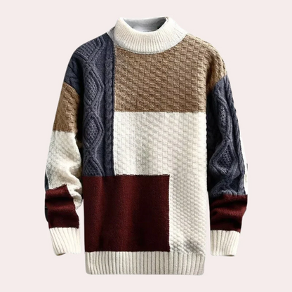 Classic Thick Knit Crew Neck Sweater Men - OutfitLondon