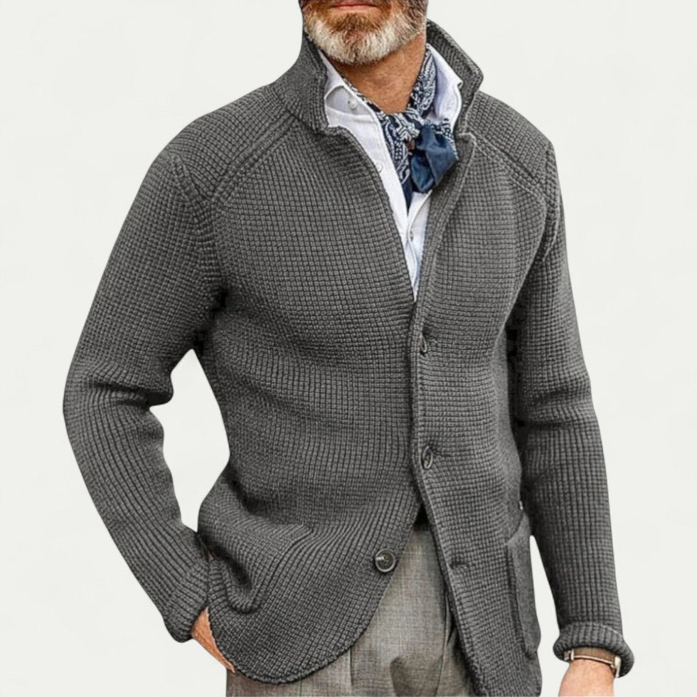 Soft Chunky Knit Crew Neck Cardigan