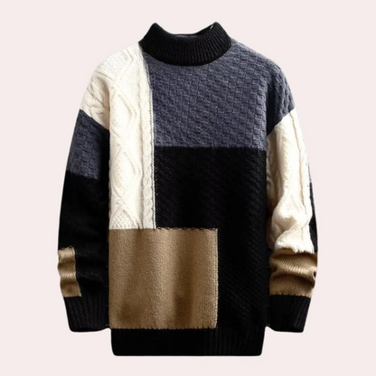 Classic Thick Knit Crew Neck Sweater Men