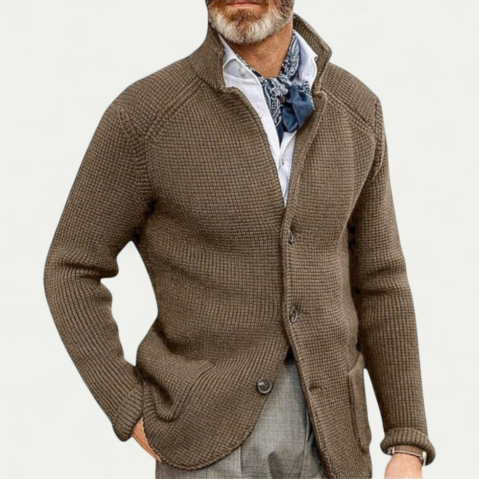 Soft Chunky Knit Crew Neck Cardigan