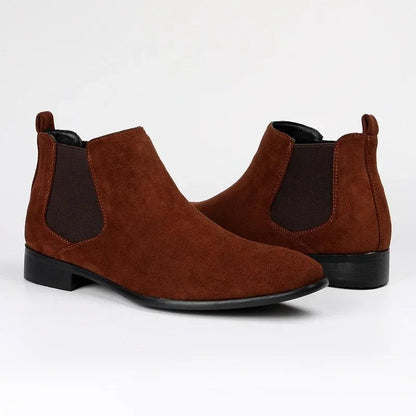 Stylish Men's Chelsea Ankle Boots Suede Style