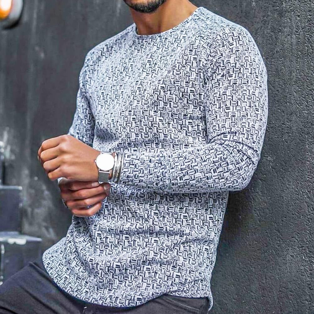 Comfortable Thin Graphic Pullover Sweater - OutfitLondon