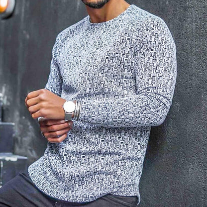 Comfortable Thin Graphic Pullover Sweater - OutfitLondon