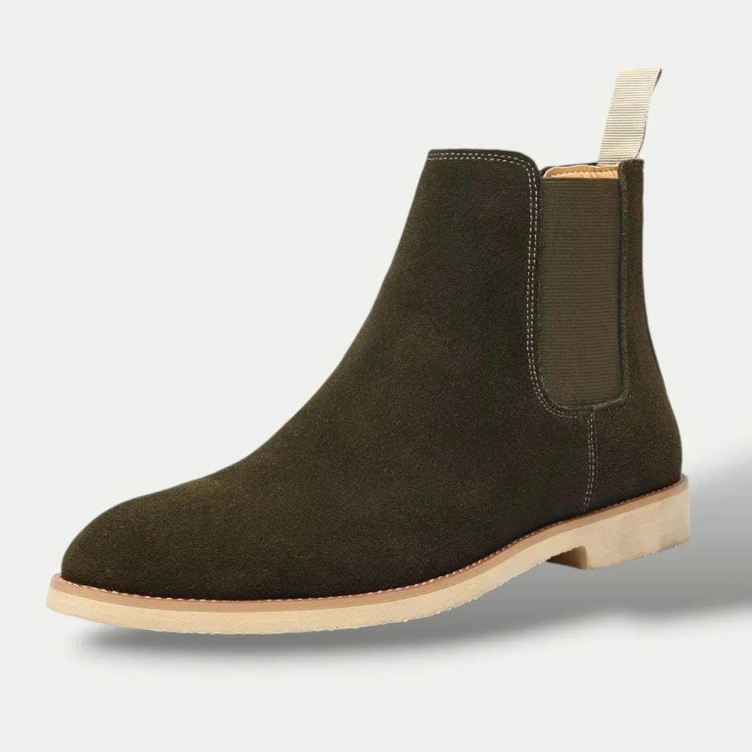 Luxury Suede Chelsea Boots - Real Leather Ankle Boots