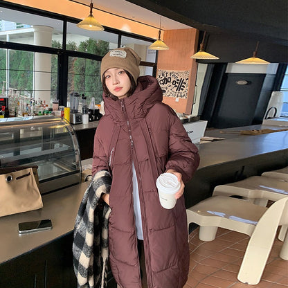 Warm Long Puffer Coat for Women