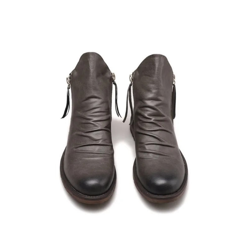 Premium Men's Leather Ankle Boots