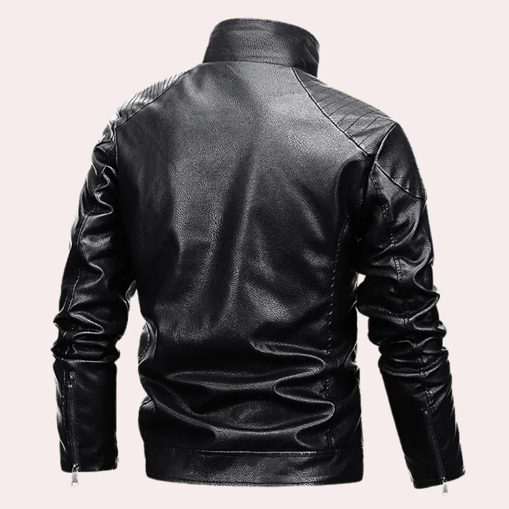 Luxury Faux Leather Shearling Coat