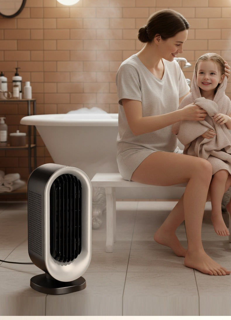 Compact Portable Electric Space Heater with Oscillation