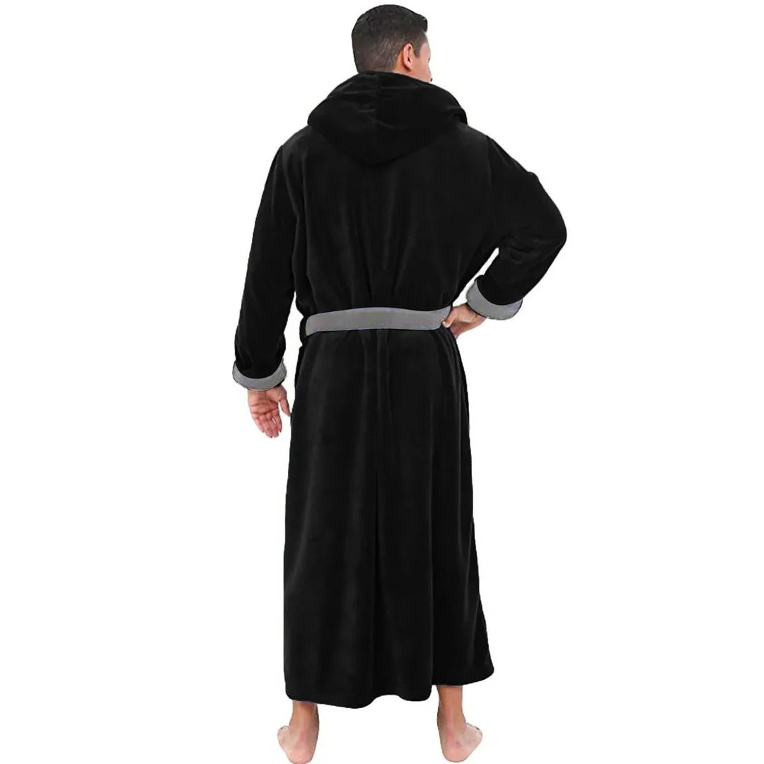Warm Navy Blue Men's Bath Robe