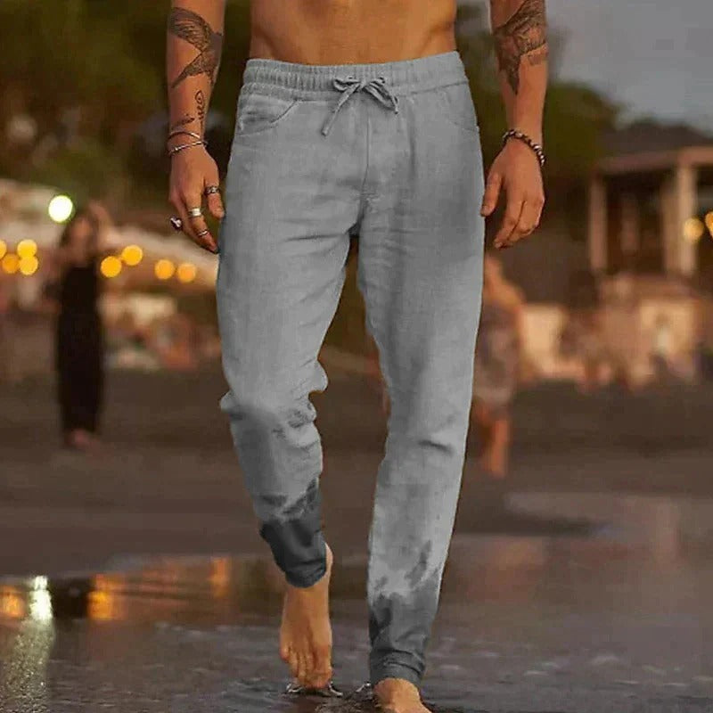 Breathable Linen Pants for Men - Lightweight Summer Joggers